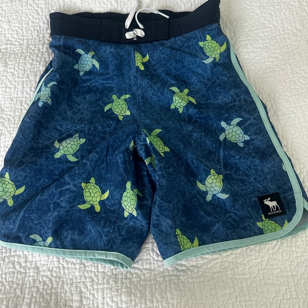 Abercrombie & Fitch Blue and Green Turtle Print Shorts
